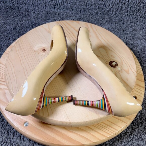 Kate Spade Shoes Karolina Nude Heels Womens Size 7 Pump Stiletto Made in Italy - Picture 6 of 9